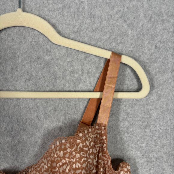 Skarlett Blue Bra‎ 40DDD Tan Balconette Lace Underwire Unlined 336221 NEW $62 - Picture 3 of 12